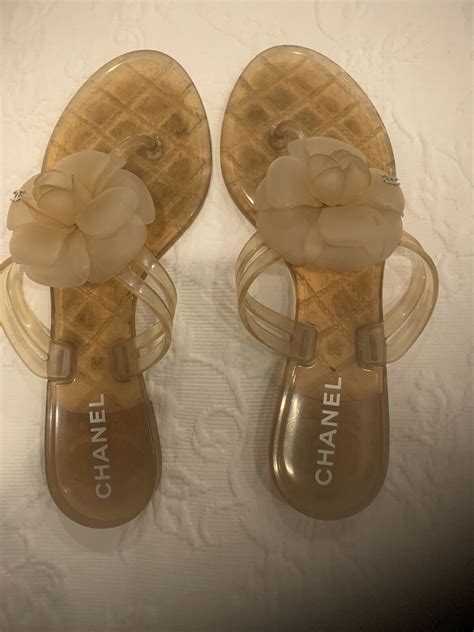 chanel rubber flower flip flops|chanel boutique online.